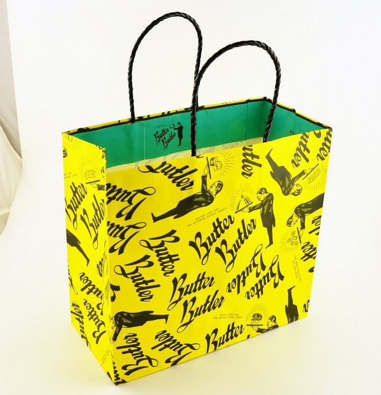 日本buttei高档黄色礼品袋13cm礼品袋