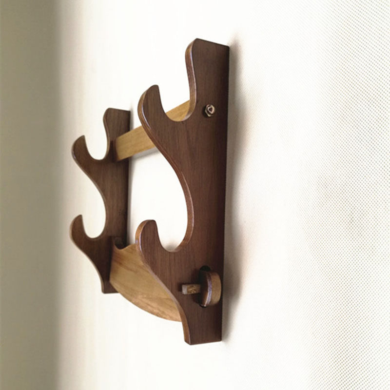 胜武龙泉汉剑架挂墙式剑架多层实木木剑架剑架剑托剑架