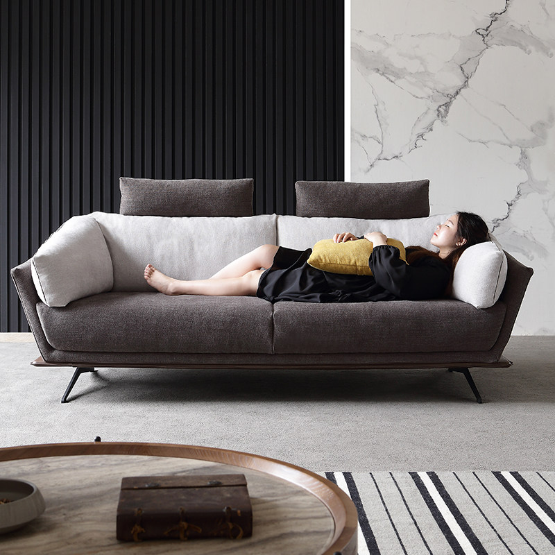 如恩现代简约北欧风格单人三人位组合布艺沙发网红ins布艺沙发