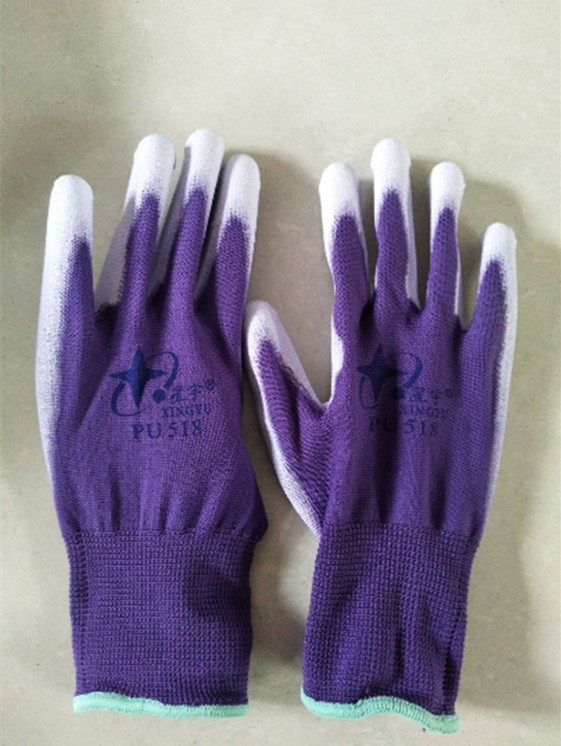 包邮星宇pu518十三三针彩尼尼龙防静电超薄轻巧防护手套