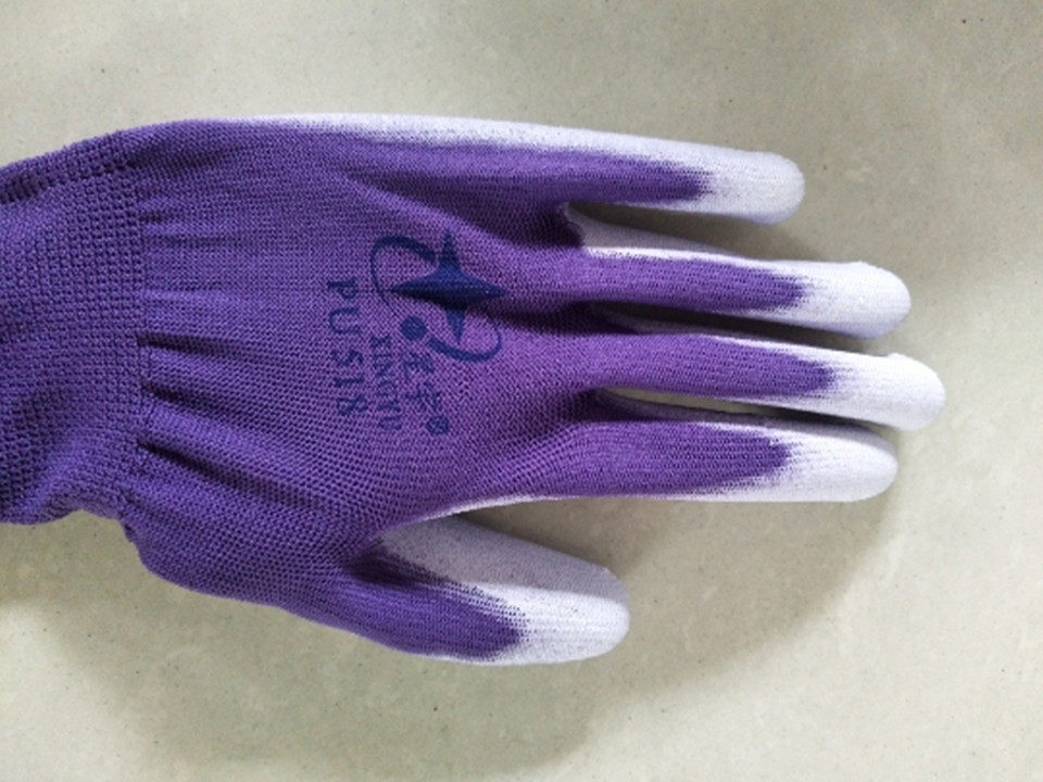 包邮星宇pu518十三三针彩尼尼龙防静电超薄轻巧防护手套