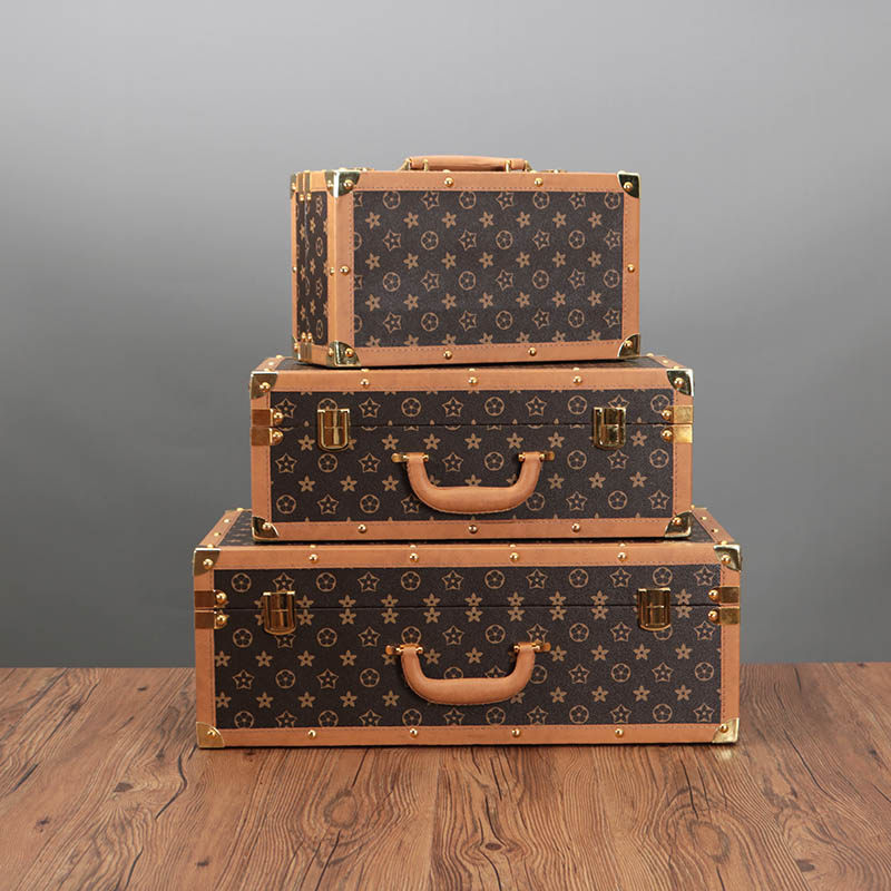 欧式复古做旧长方形手提木箱收纳箱储物箱老式收纳箱