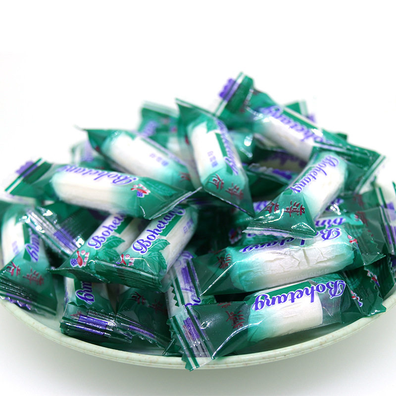 薄荷白雪25斤老式经典怀旧糖果硬糖清凉信得传统糖果