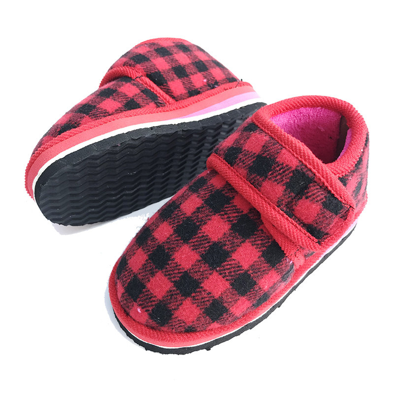 儿童手工棉鞋加厚纯手工女冬男童小孩泡沫底宝宝防滑保暖居家棉鞋