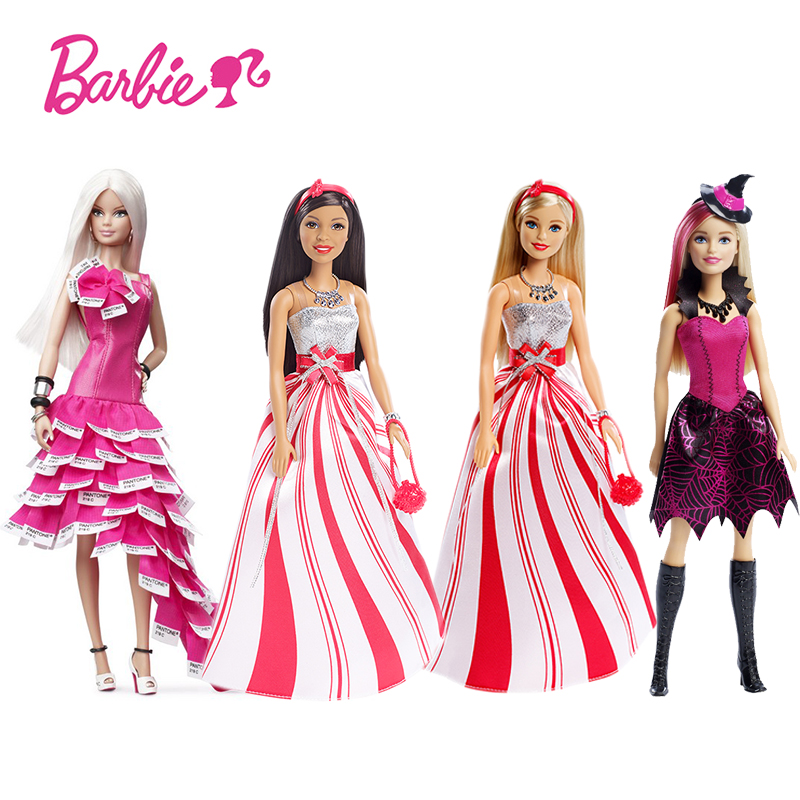 美泰芭比娃娃barbie 假日芭比drf66粉色时尚w3376万圣