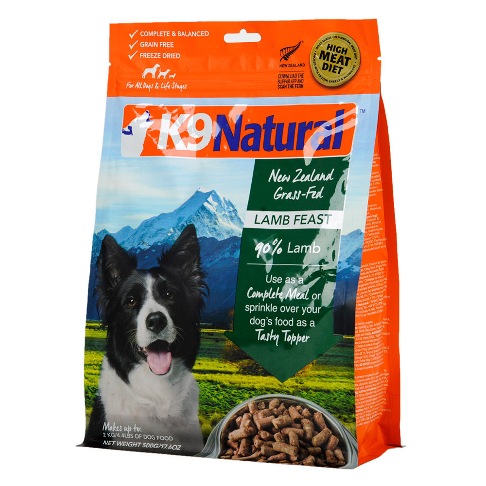k9natural冷冻干燥羊肉500g泰迪金毛拉布拉多幼犬通用型进口狗粮
