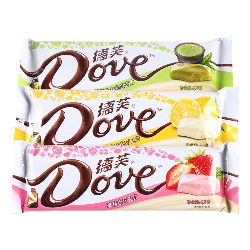 德芙巧克力43g草莓味抹酸奶榛仁巴旦黑白巧排块牛奶巧克力