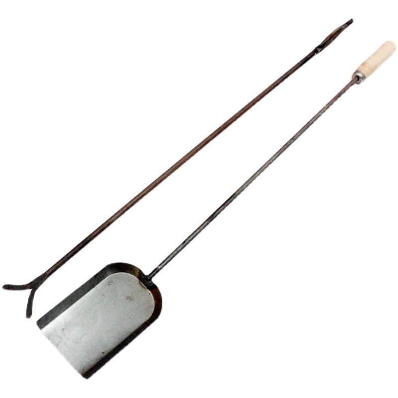 柴火老式手工锻打钩子火钩加长铁铲炉子烧火其它工具