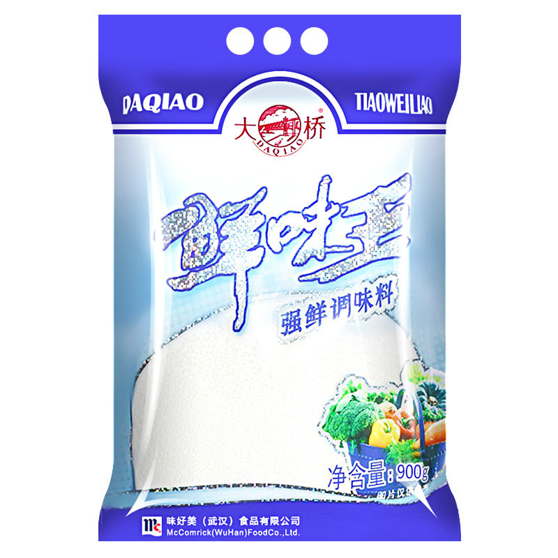 大桥鲜味王调味料味精大袋商用整箱正品增香味精家用调料900g