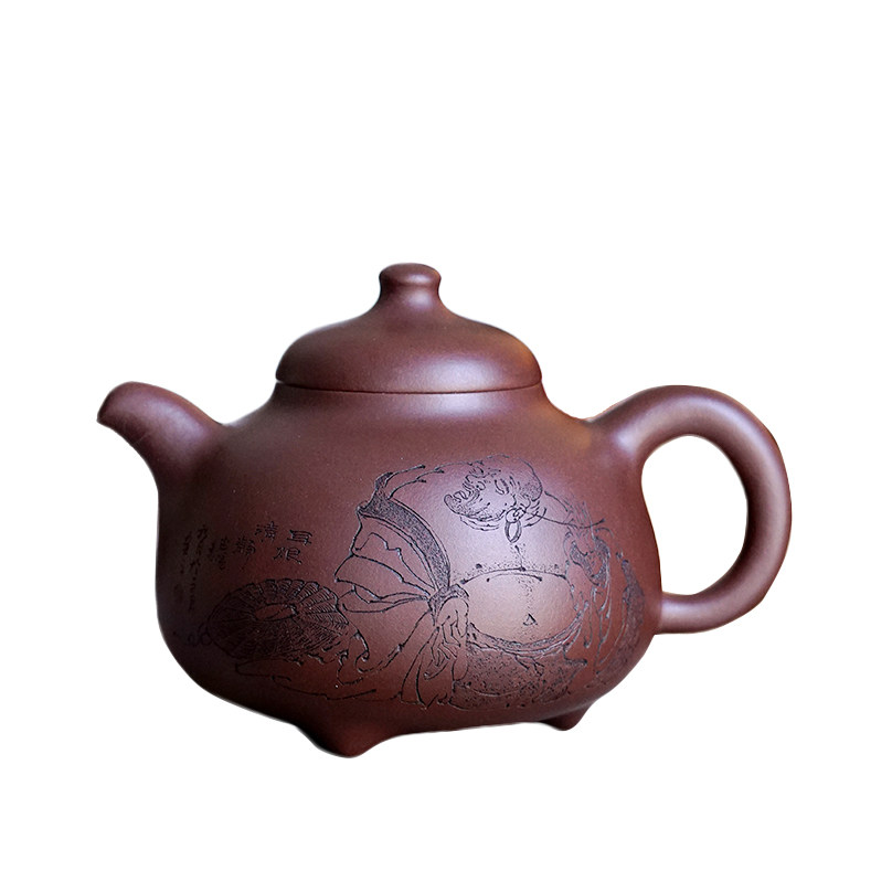 宜兴名家手工紫砂壶收藏级吴勤芳茶壶原矿紫泥茶壶