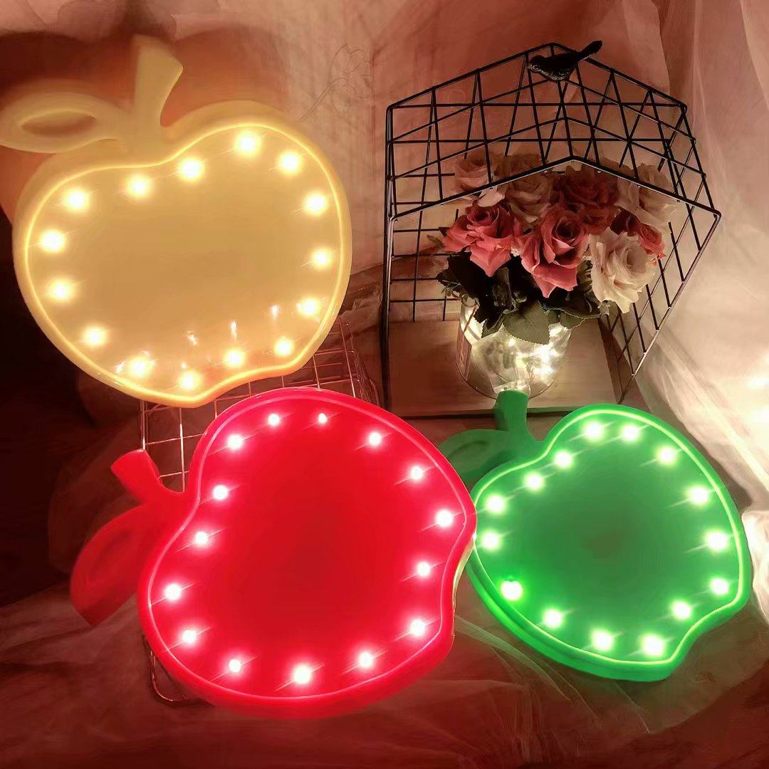 chic苹果灯小彩灯造型ins爆款装饰摆台拍照小夜灯