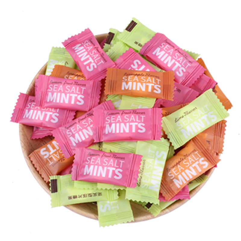 网红圈圈糖海盐味薄荷mints清新口气防困糖果传统糖果