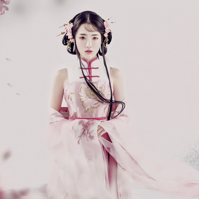 影楼写真女古装摄影主题民国复古唯美舞蹈演出服装花间晴岚