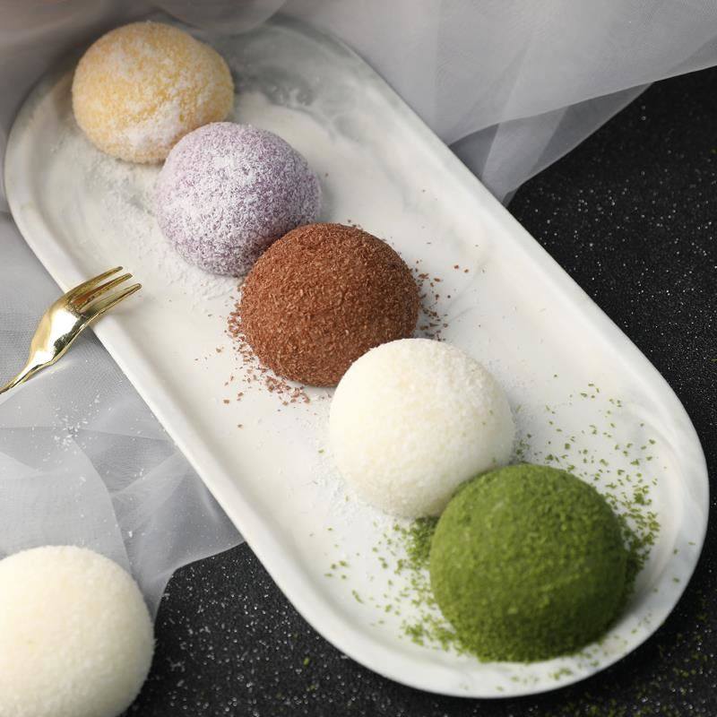 大福糍粑团子爆浆麻薯椰蓉网红抹茶米团雪媚娘传统中式糕点