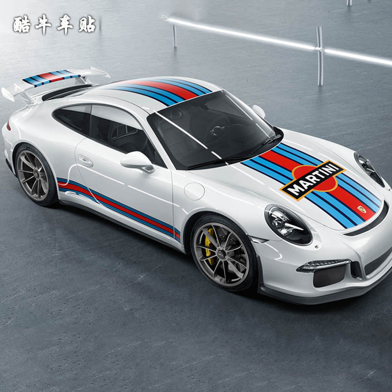 保时捷911车贴718个性panamera马天尼卡宴侧裙贴纸纸机车顶汽车装饰贴