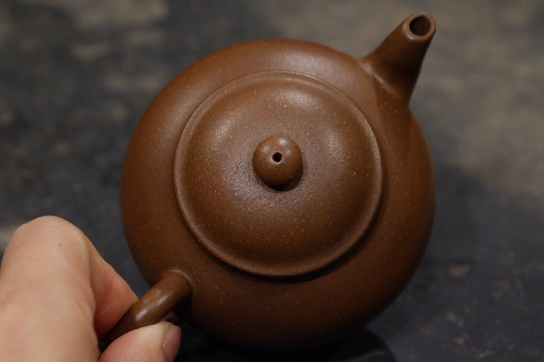 80年代台湾定制紫砂壶原矿高温烧老段泥扁灯壶工夫茶道文人茗器