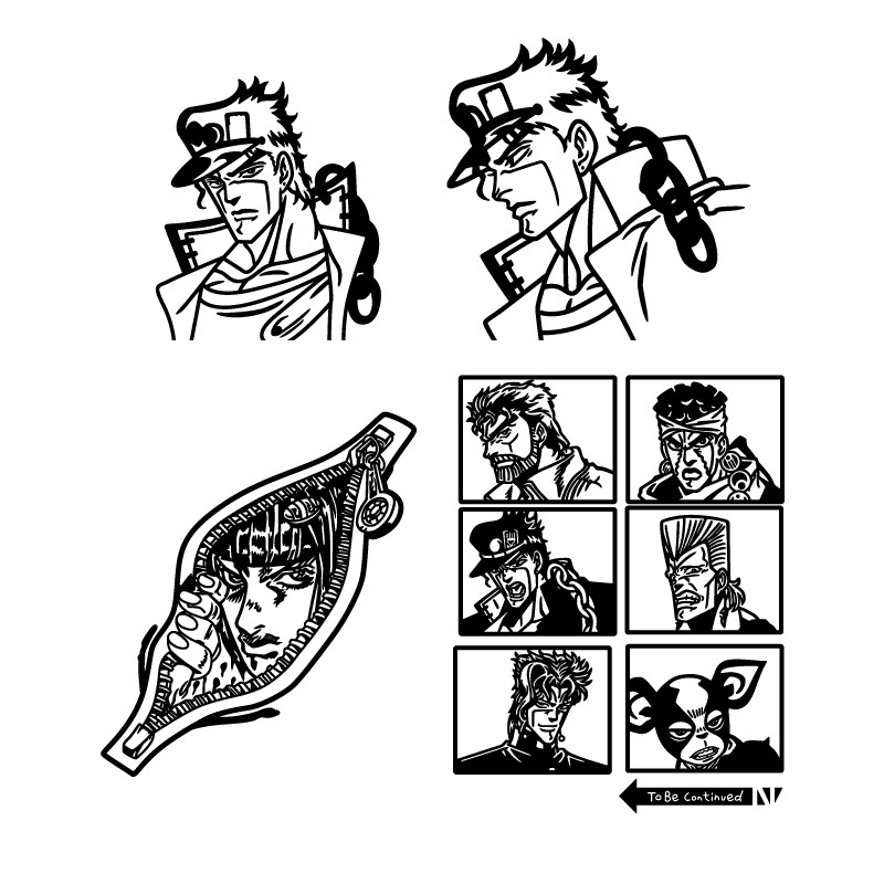 jojo奇妙冒险卡通二次元日式贴纸动漫海报宿舍软装墙贴