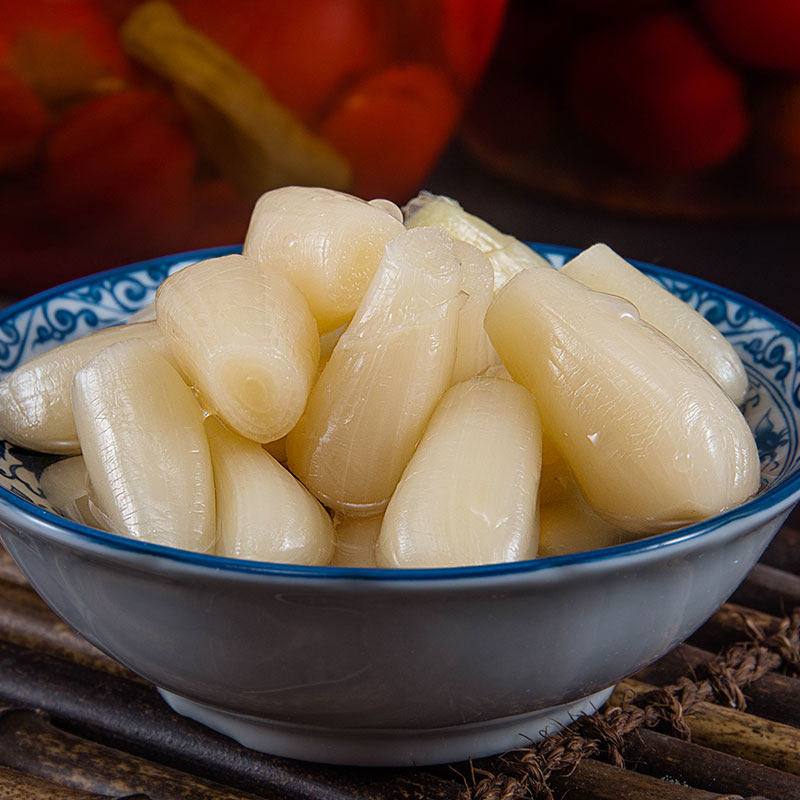 瓶装四川泡菜原味泡藠头咸酸水晶藠头泡叫头酸叫头腌制