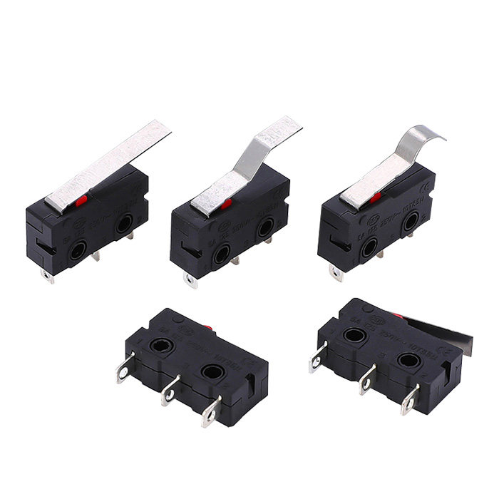 微动开关ss-5gl2小型行程限位3脚带柄滚轮轻触微动开关