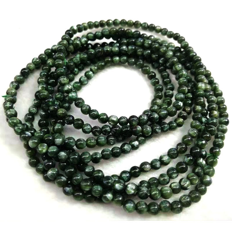 天然绿龙晶手串泥石原石手链绿晶疗愈心轮无染手链