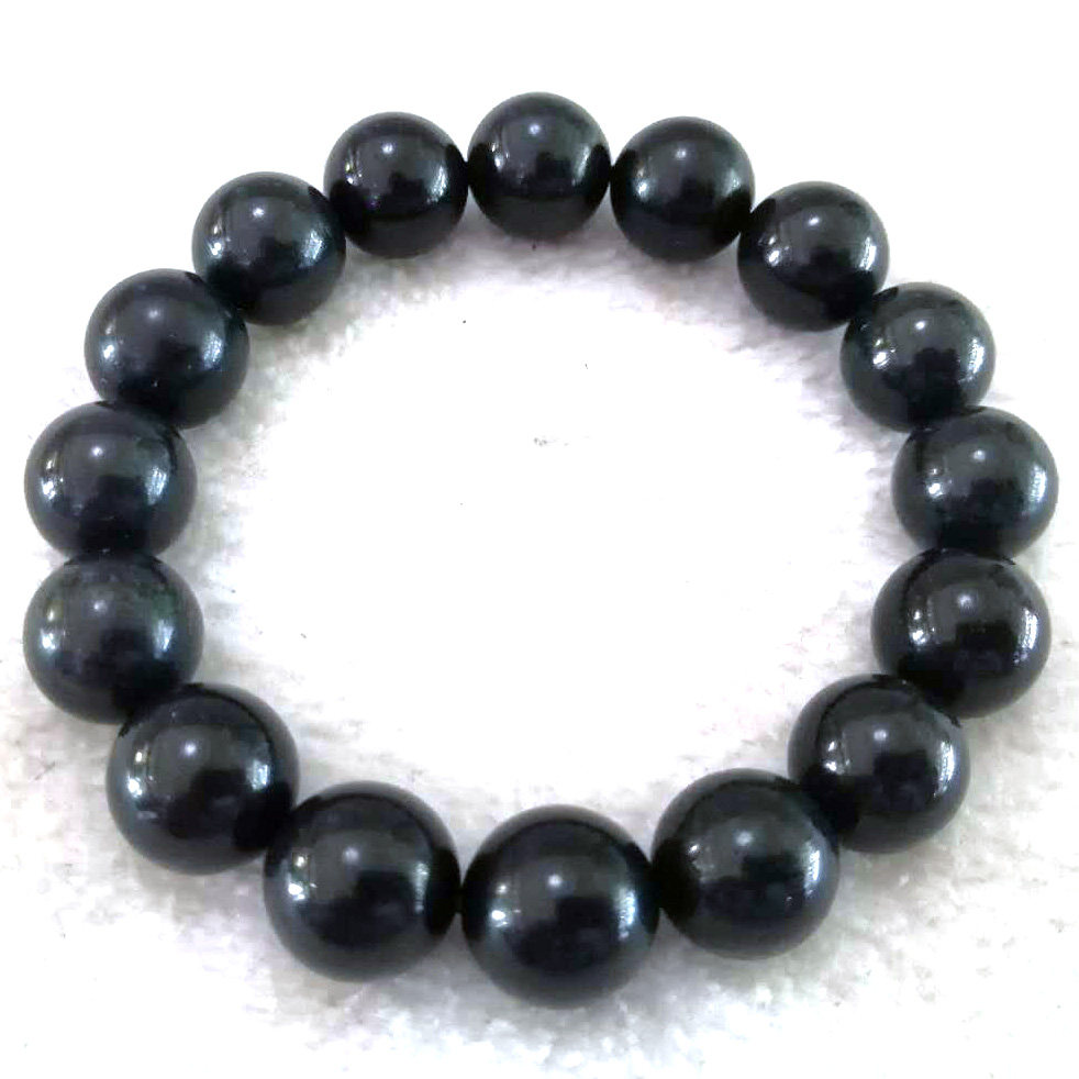 石墨收藏天然磁石手串次墨石手链俄罗斯shungite疗愈石手链