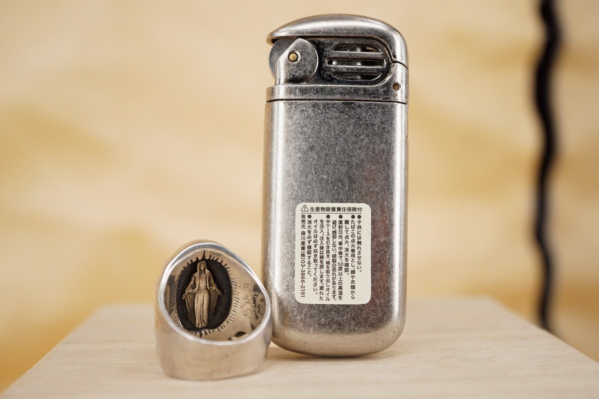 原装90年代全新好彩古银复古圆标logo盔甲煤油煤油打火机