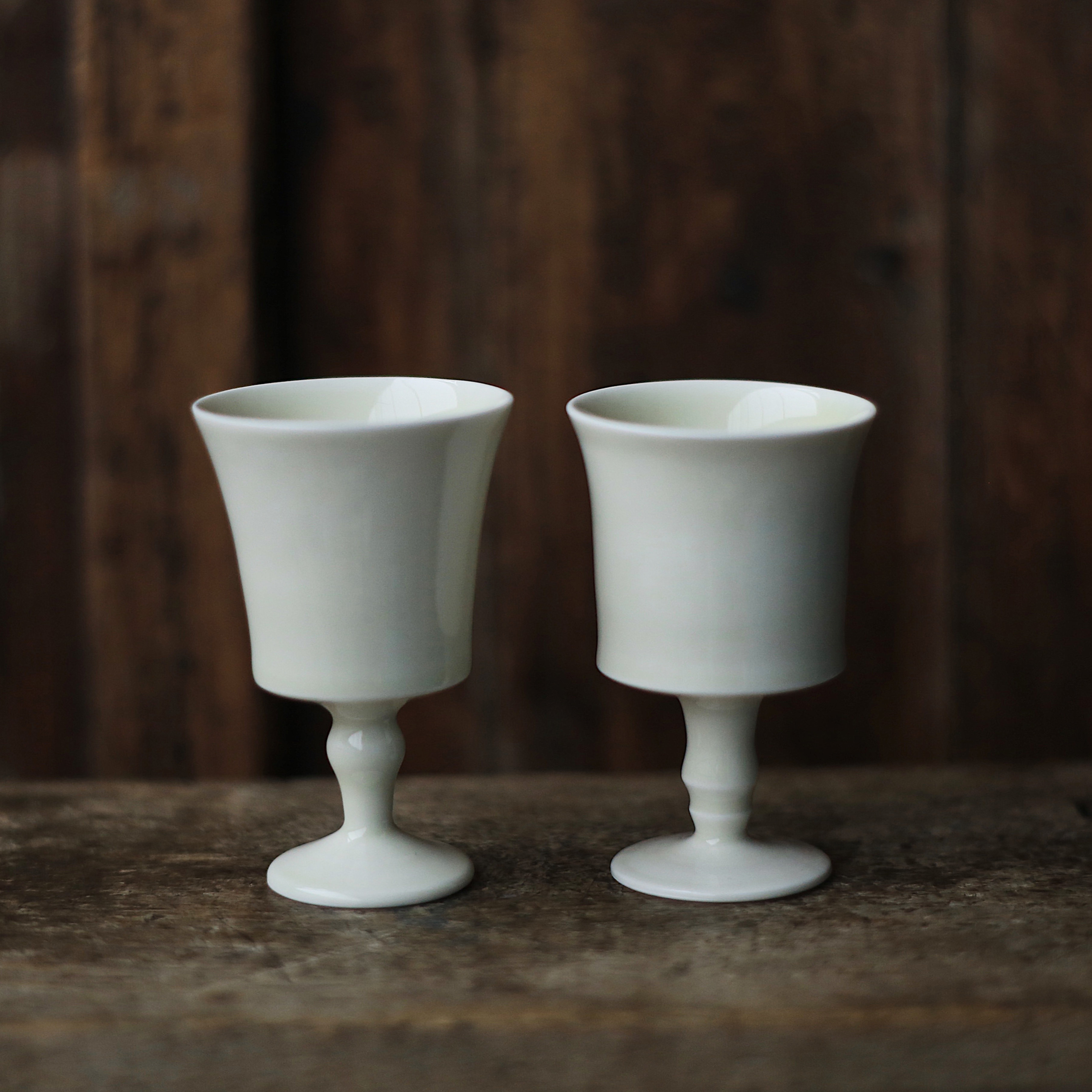 用意丨高足酒杯 全手工 独一 质感白釉 限量 无补 陶艺家作品