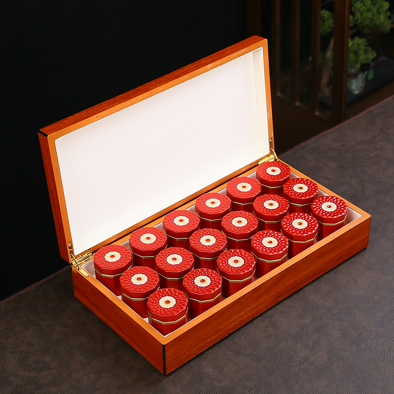 小罐木盒包装盒高档礼盒绿茶红茶岩茶茶礼盒装茶叶包装