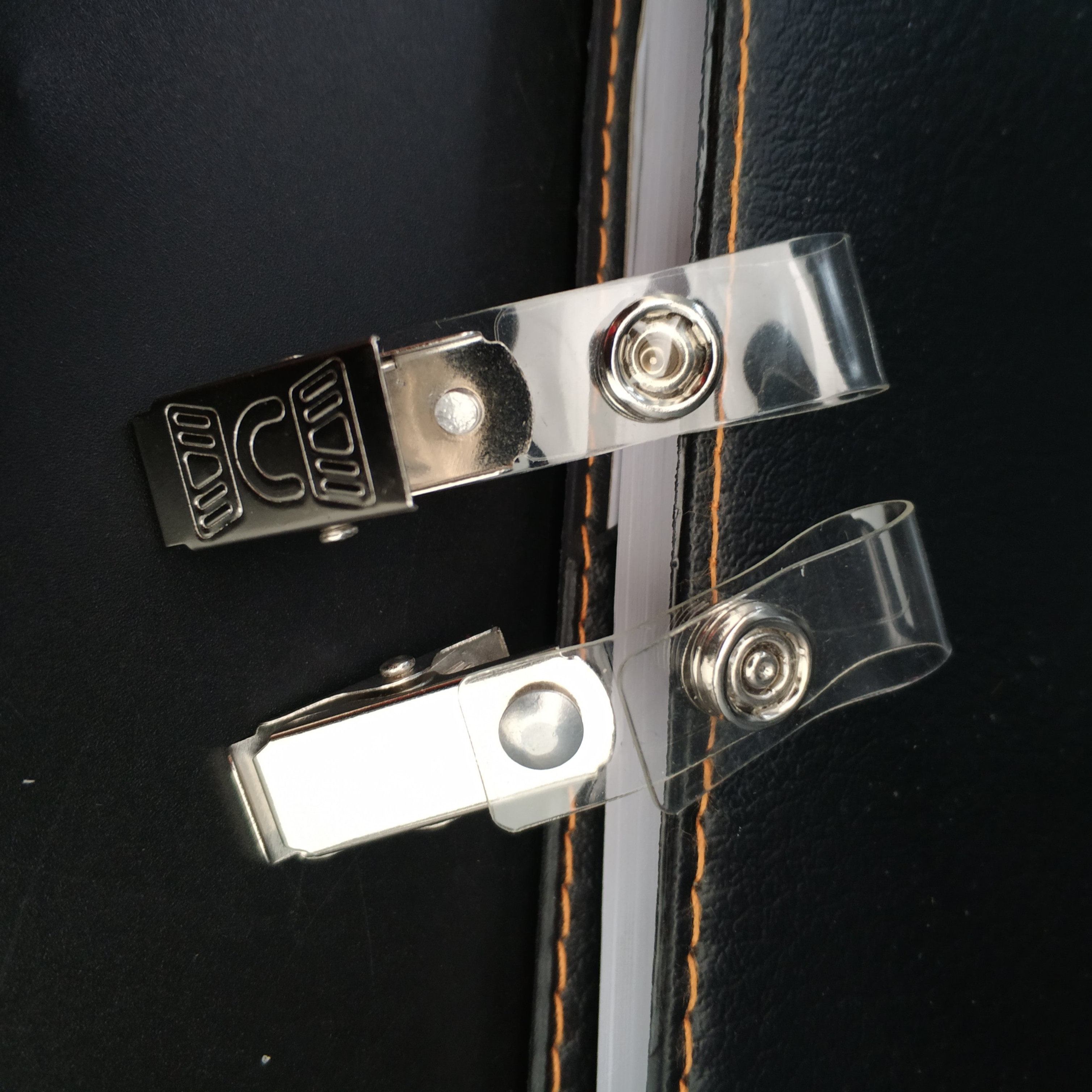 包邮证件卡套厂牌不锈钢夹子工作证胸牌胸卡吊牌学生证挂绳展会证