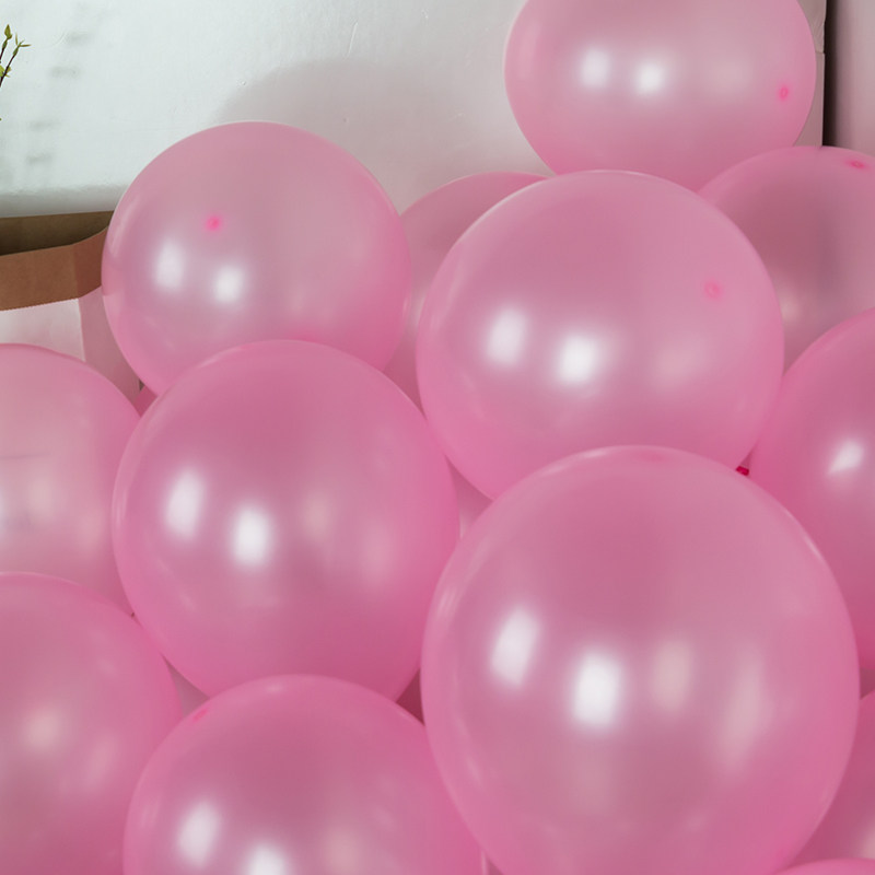 加厚粉色珠光气球七夕酒吧ktv商场装饰婚房气球