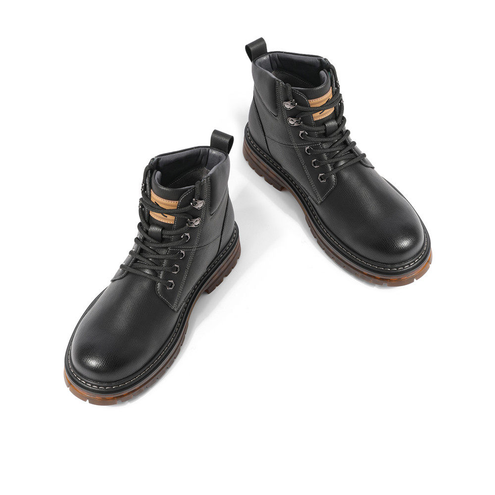 森达时尚马丁靴男2022冬季新款欧美机车户外时装靴