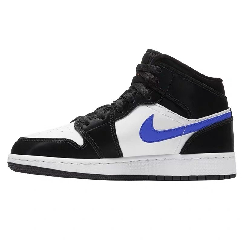 airjordanmidgsaj1黑白反光logo中帮女鞋篮球鞋