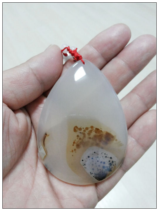 水草吊坠天然象形玛瑙石大颜色纯净清晰精美项坠