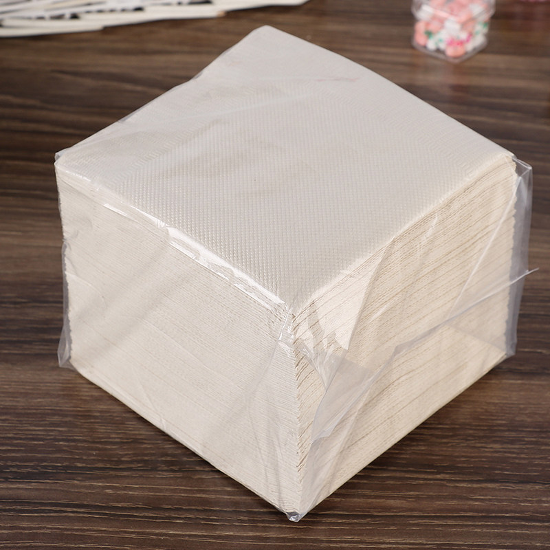 本色餐巾纸抽纸饭店纸巾正方形面巾纸双层环保竹浆抽纸