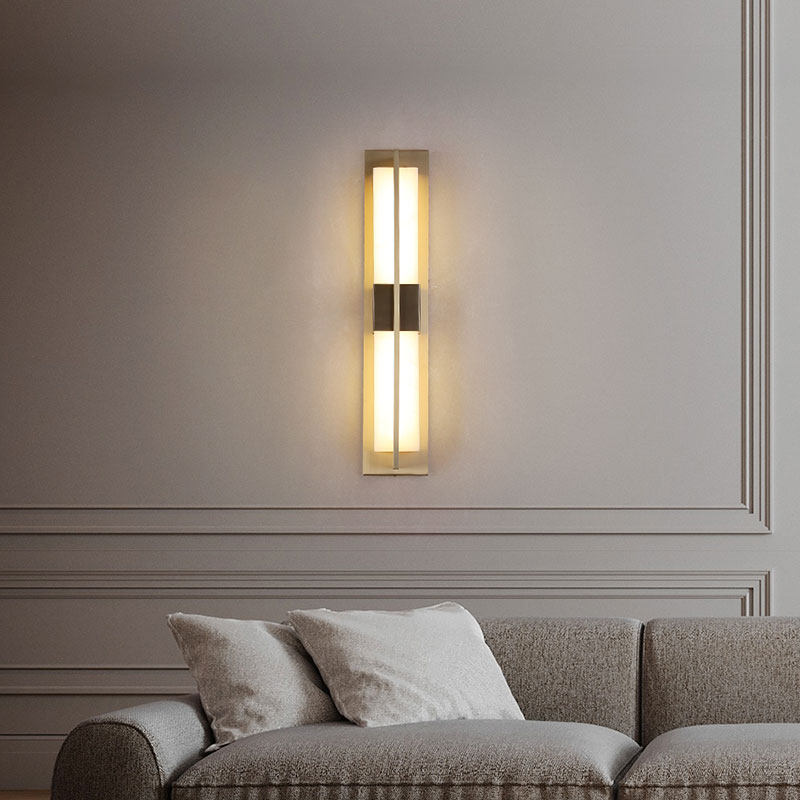 新中式客厅别墅酒店过道床头卧室电视墙壁灯云石壁灯