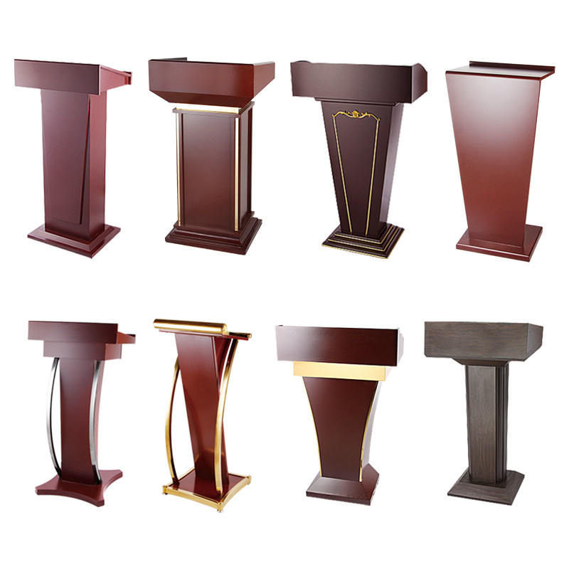 木质演讲讲台发言高档酒店餐厅迎宾售楼部接待演讲台