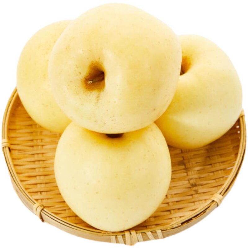 黄金奶油富士苹果脆甜水果新鲜采摘山东烟台苹果