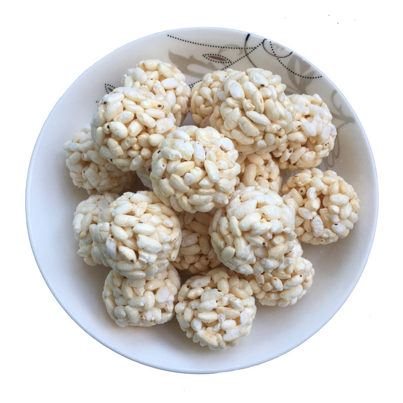 河南花球米花糖手工米花团子老式传统大米米团传统中式糕点