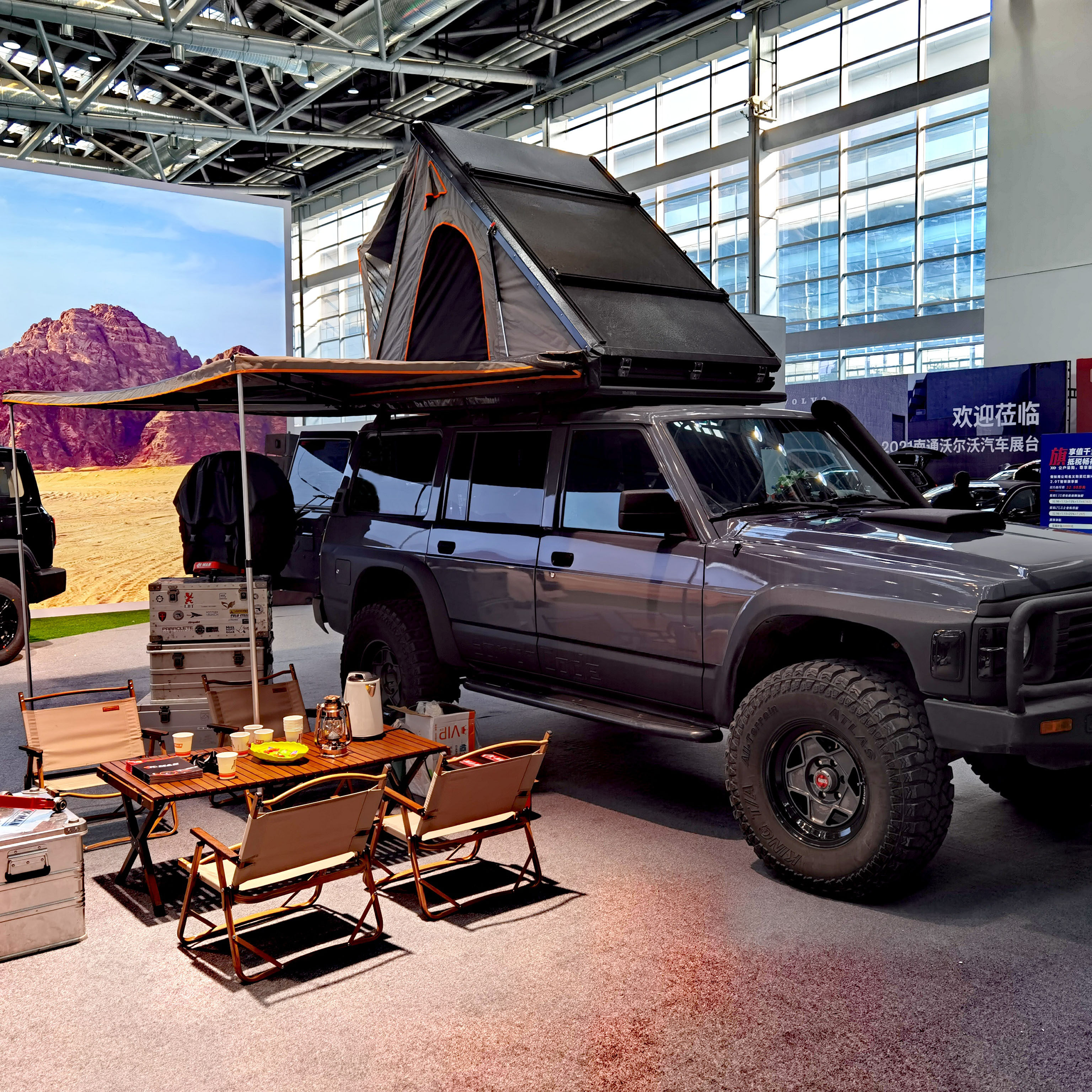 帐篷全铝车顶户外露营吉普普拉多坦克300suv自驾游车顶帐篷