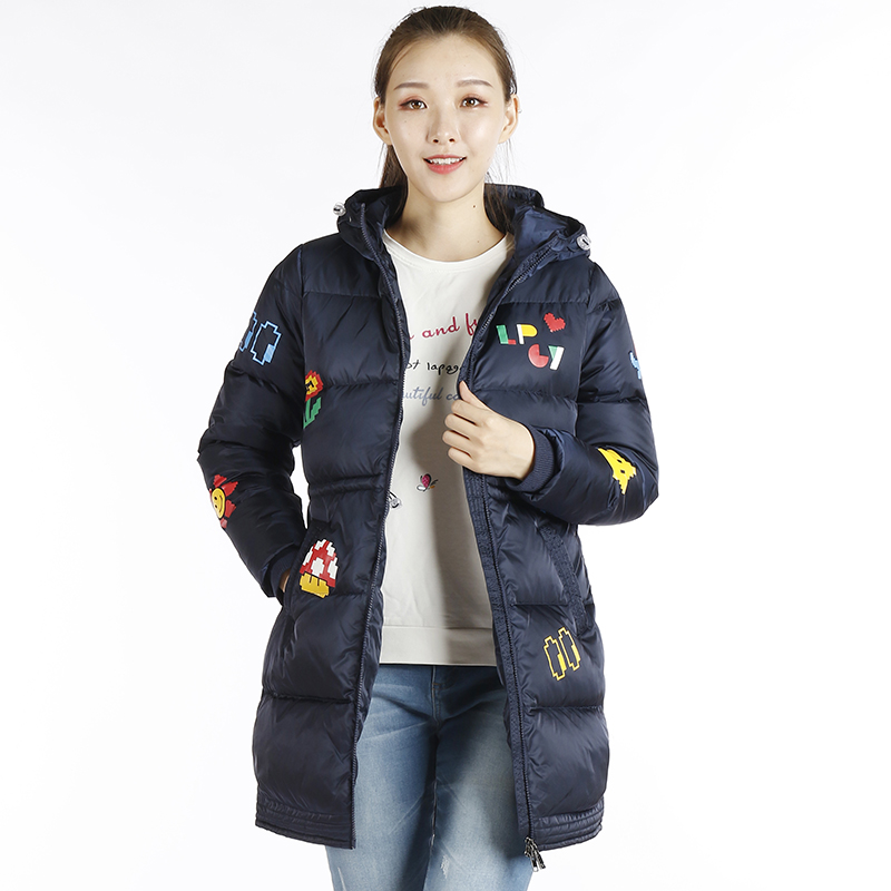 lapagayo拉柏家雅女装大码户外保暖大码连中长羽绒服羽绒服