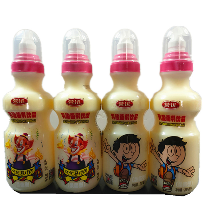 营优乳酸菌200ml24整箱包装饮品奶嘴型儿童牛奶酸奶含乳饮料