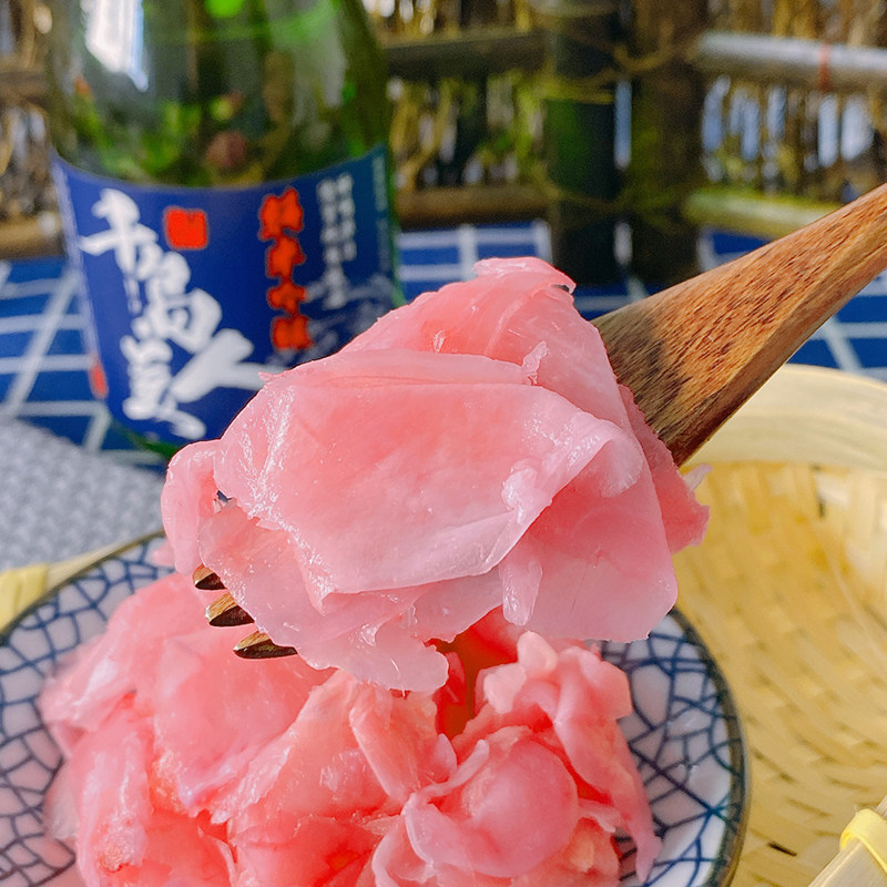 姜片日料姜商用醋泡腌制生姜酸甜甜辣寿司白姜片寿司料理