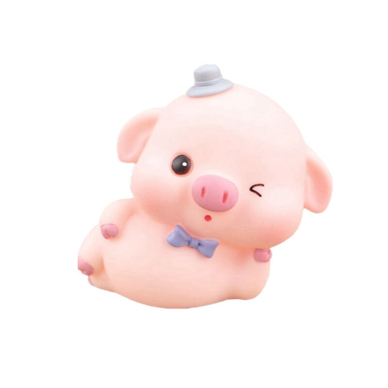 小猪宝宝周岁生日蛋糕装饰可爱天使翅膀生肖宝宝乖乖摆件节日装扮用品