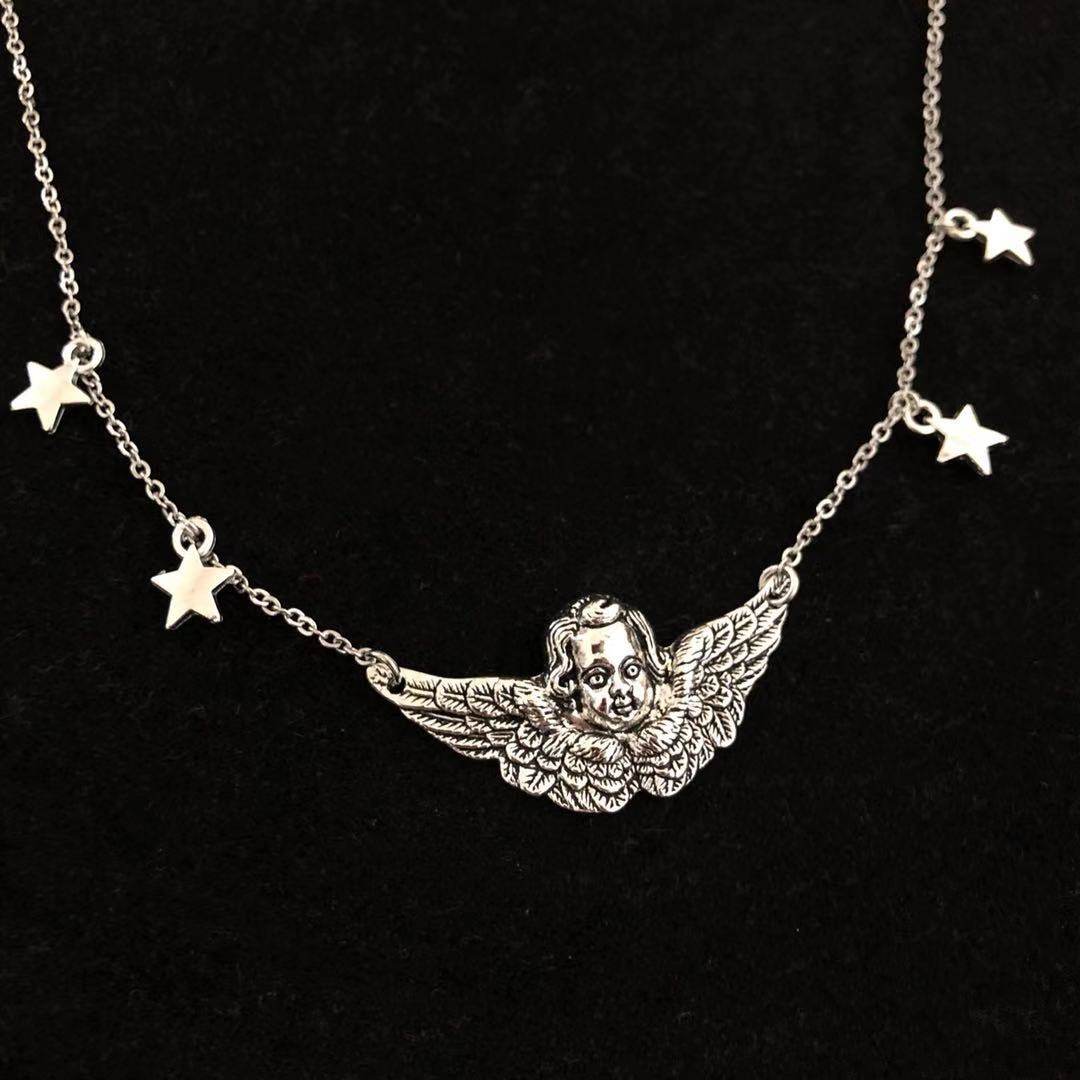 25元包邮朵拉手丘比特天使天使星星星项链土酷蹦迪项链