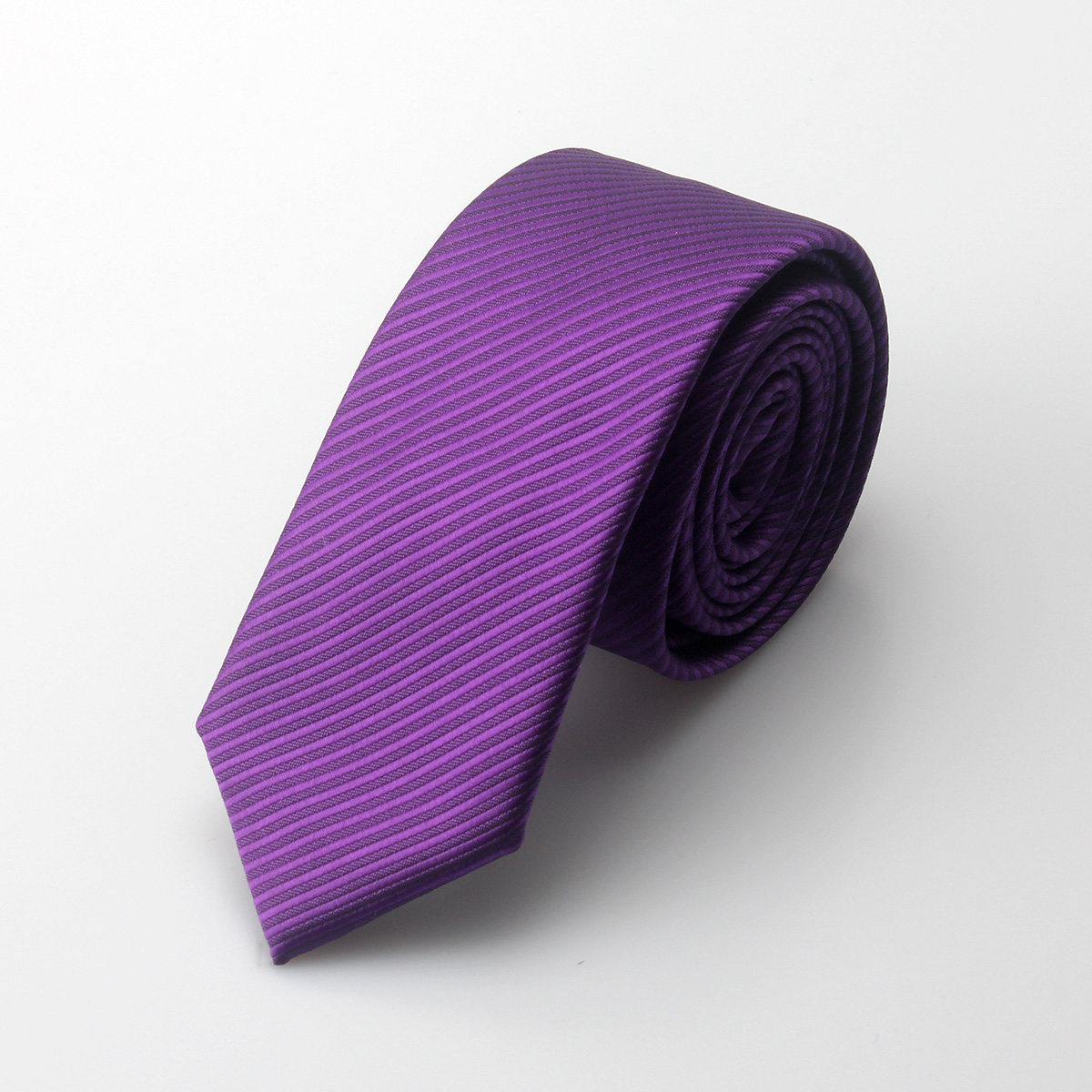 treesmile 新款韩版时尚细条子窄领带潮男条纹小领带纯色礼盒装