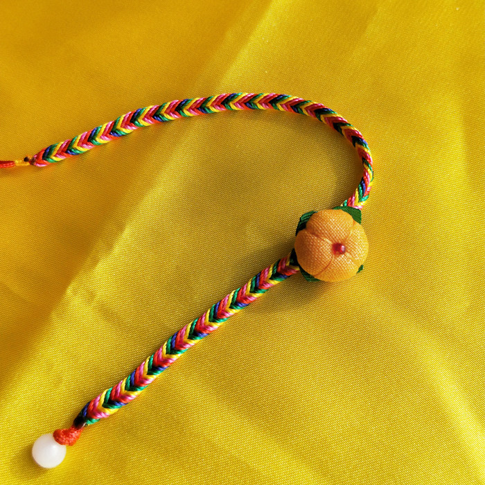 旗符庆阳香包端午节手工柿柿如意五彩花花绳儿刺绣