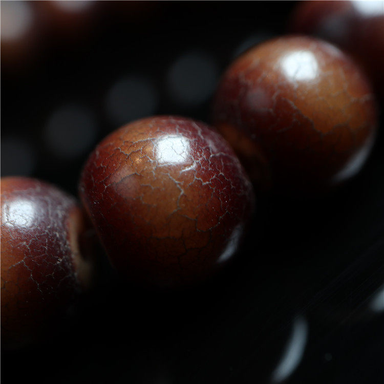 包老精品西藏文玩大象皮开片菩提根手串11mm尺寸小众木作