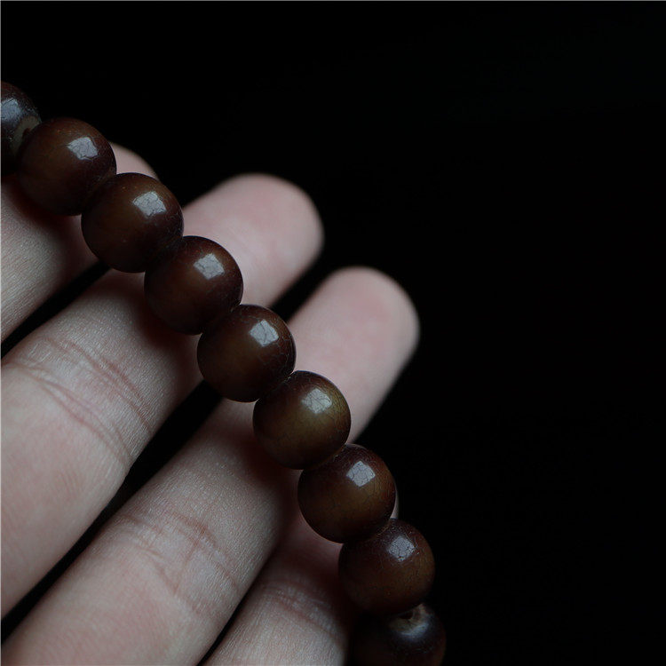 包老精品西藏文玩大象皮开片菩提根手串11mm尺寸小众木作