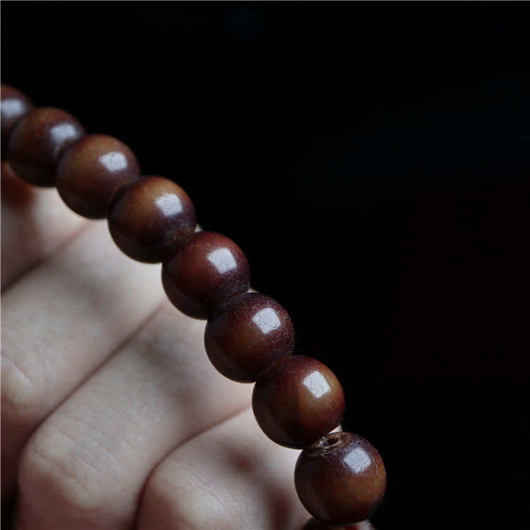 包老精品西藏文玩大象皮开片菩提根手串11mm尺寸小众木作