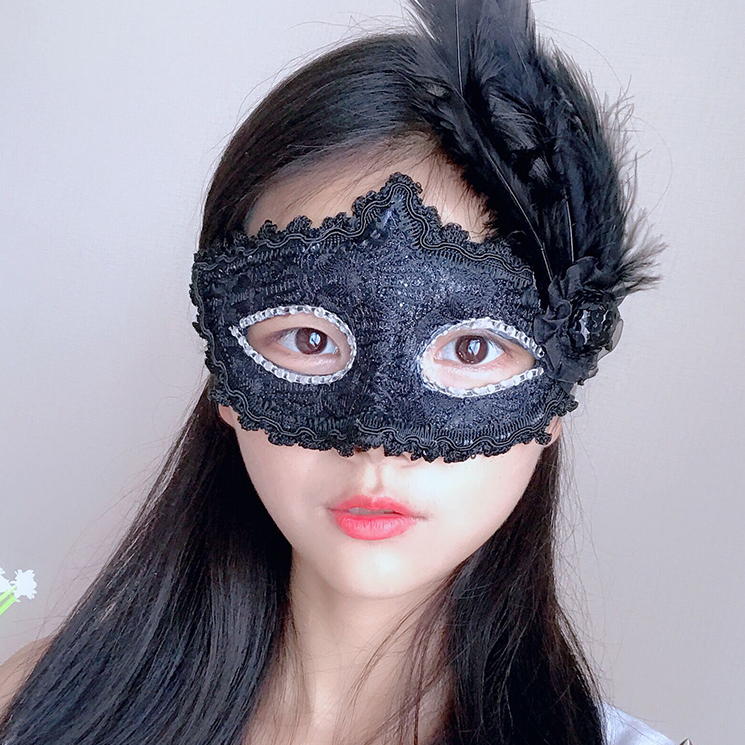 少女晚会配件模特古风公主半边面罩道具美女情趣面具全脸半脸性感